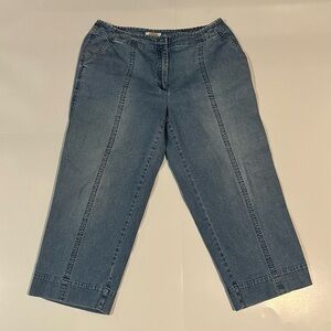 Talbots Blue Capris Classic Straight-Leg